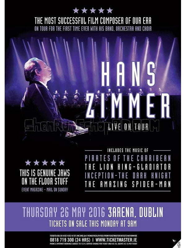 SRB08354 【漢斯·季默巡迴音樂會 Hans Zimmer Live On Tour】音樂 BD50G 不附粵配 不附繁中字幕 01碟