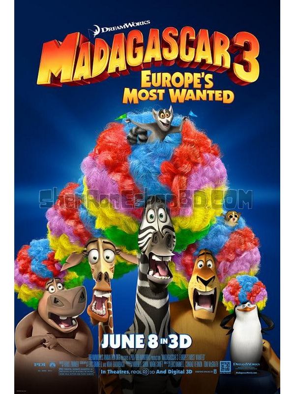 SRB09909 【馬達加斯加3 Madagascar 3 Europe S Most Wanted】動畫 BD50G 附粵配 附繁中字幕 01碟