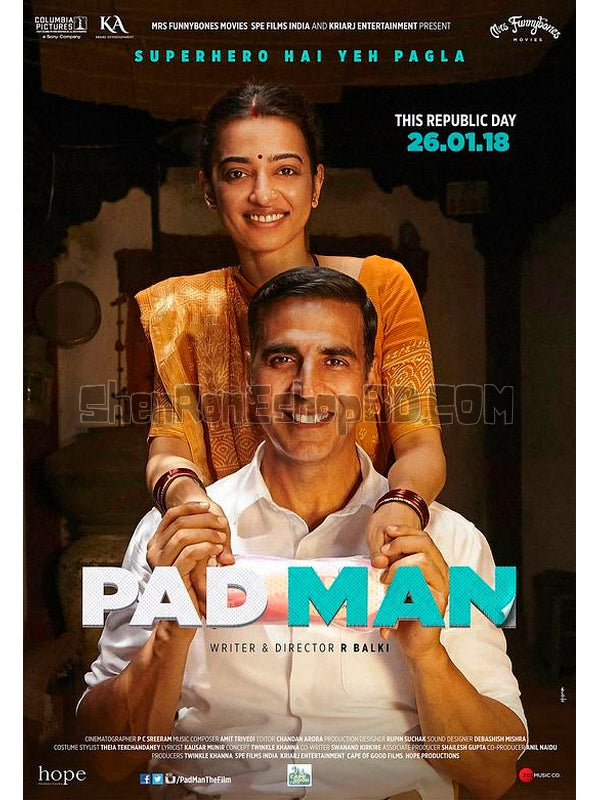 SRB10538 【護墊俠/ 大姨夫 印度 Padman 杜比全景聲】電影 BD50G 不附粵配 附中文字幕 01碟