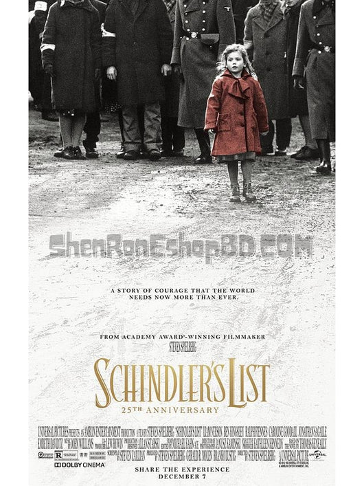 SRB11644 【辛德勒的名單/ 舒特拉的名單 Schindler'S List】電影 4KUHD 不附粵配 附中文字幕 01碟