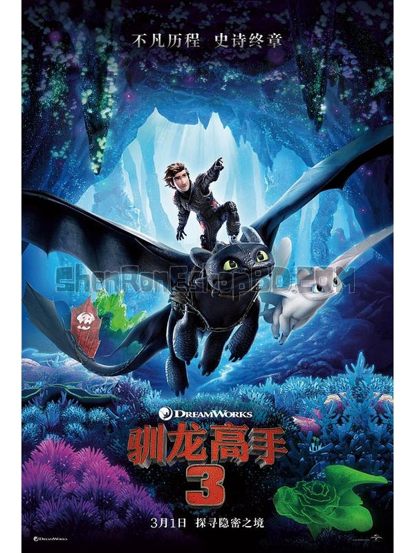 SRB12417 【馴龍高手3/ 馴龍記3 How To Train Your Dragon The Hidden World】動畫 3D 不附粵配 附中文字幕 01碟