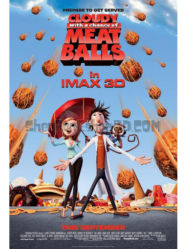 SRB21160 【美食從天而降/ 食破天驚/ 美食風球cloudy With A Chance Of Meatballs】動畫 BD25G 不附粵配 附中文字幕 01碟