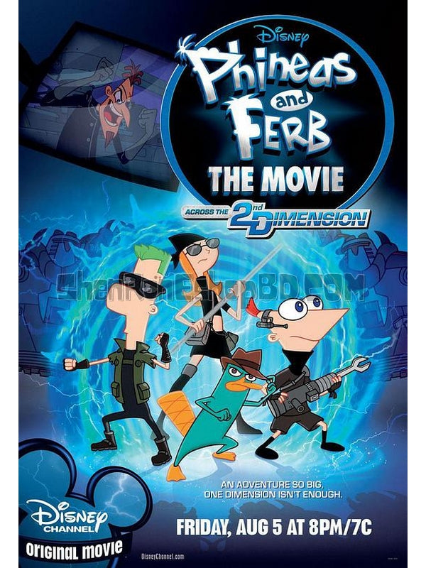 SRB25867 【飛哥與小佛的時空大冒險 Phineas And Ferb The Movie：Across The 2Nd Dimension】動畫 BD50G 不附粵配 附中文字幕 01碟