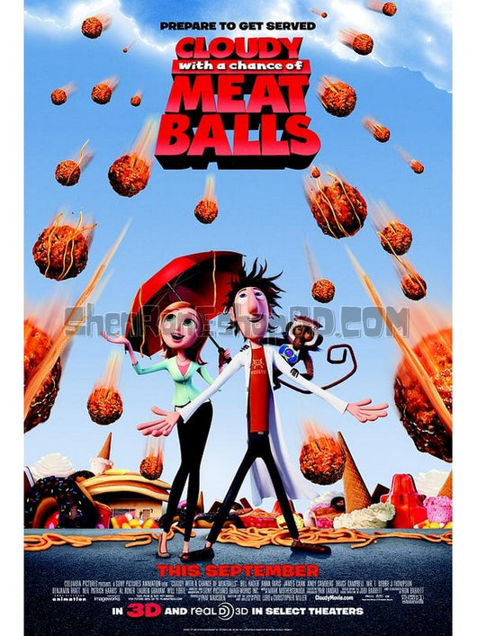 SRB00339 【美食從天而降 Cloudy With A Chance Of Meatballs】動畫 3D 不附粵配 不附中文字幕 01碟