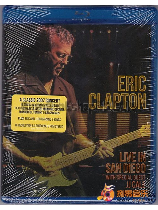 SRB07302 【艾力克萊普頓：聖地牙哥現場實錄 Eric Clapton Live In San Diego With Special Guest Jj Cale】音樂 BD25G 不附粵配 不附繁中字幕 01碟